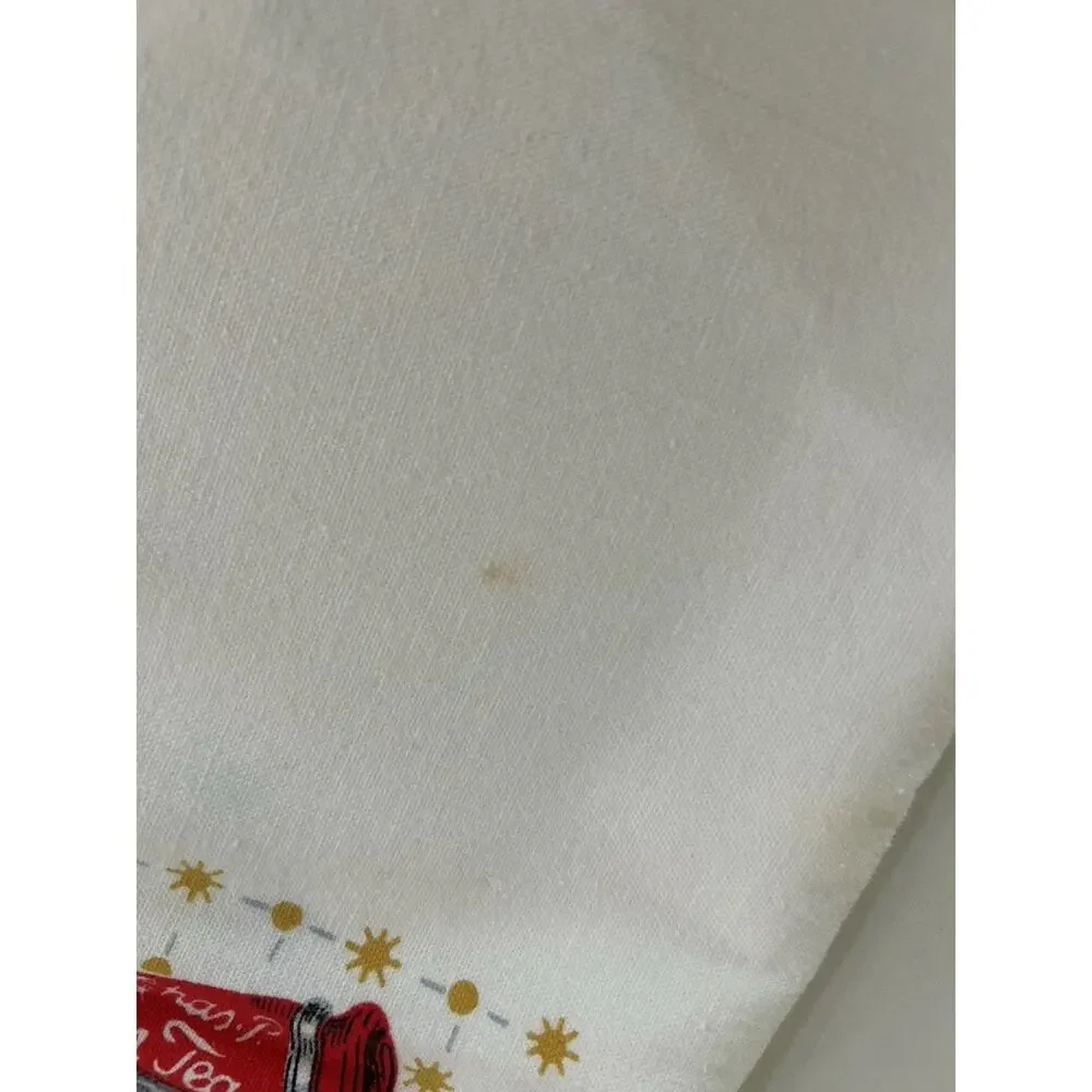 VTG MCM Post War 40s/50s Primitive‎ Linen Tablecloth 47